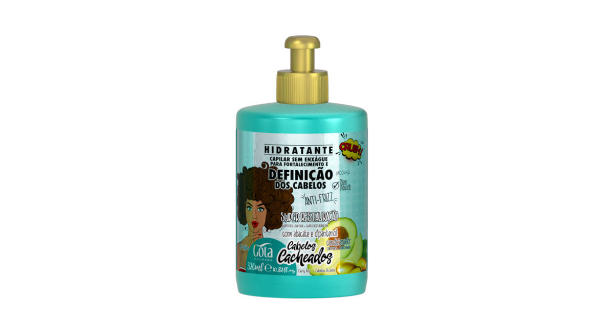 Creme Sem Enxágue Cabelos Cacheados Gota Dourada 320 ml
