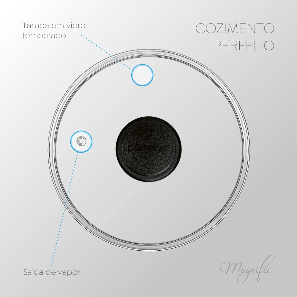 Cuscuzeira Antiaderente Panelux Nº 16 – 2,4 L Cor Cereja