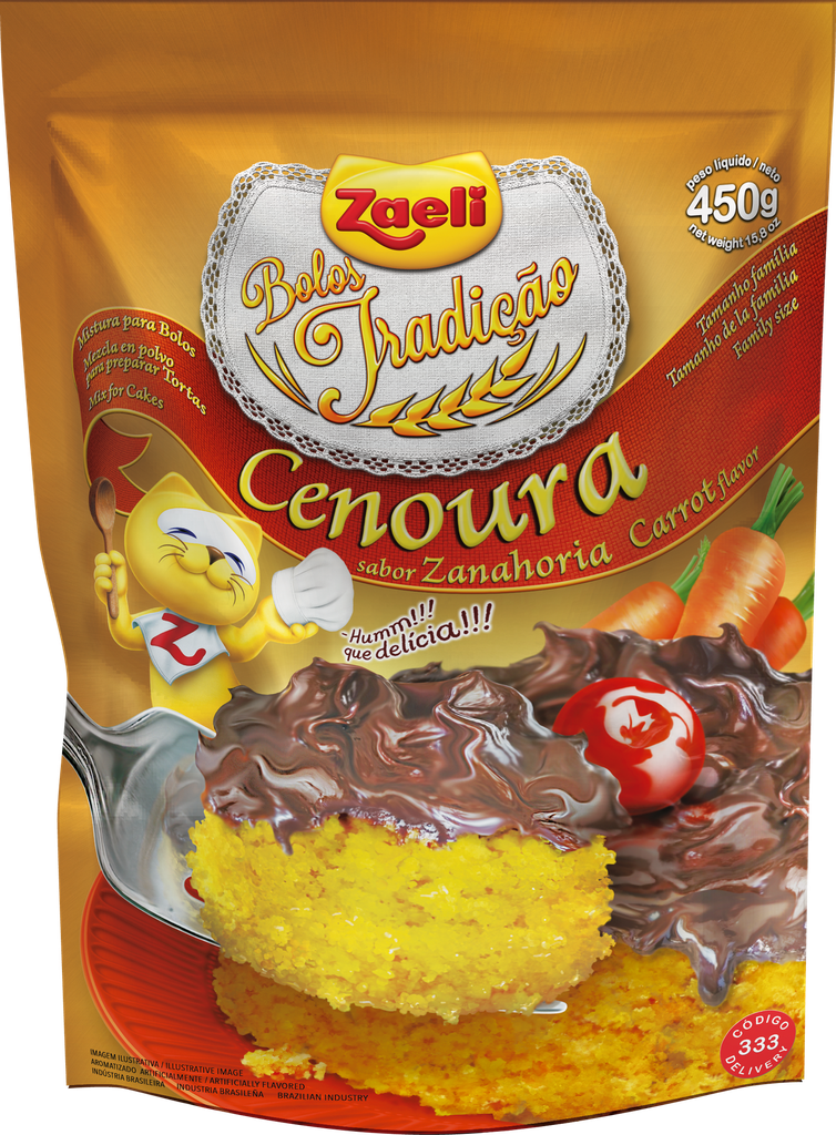 Mistura de Bolo Cenoura Zaeli 450g