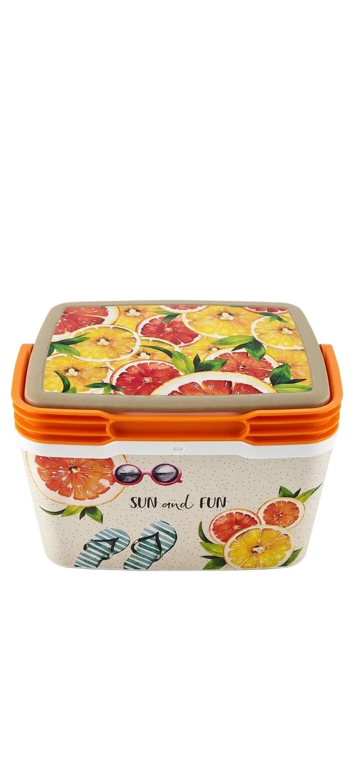 Mala Térmica de Praia Colorida Laranja-3,5L