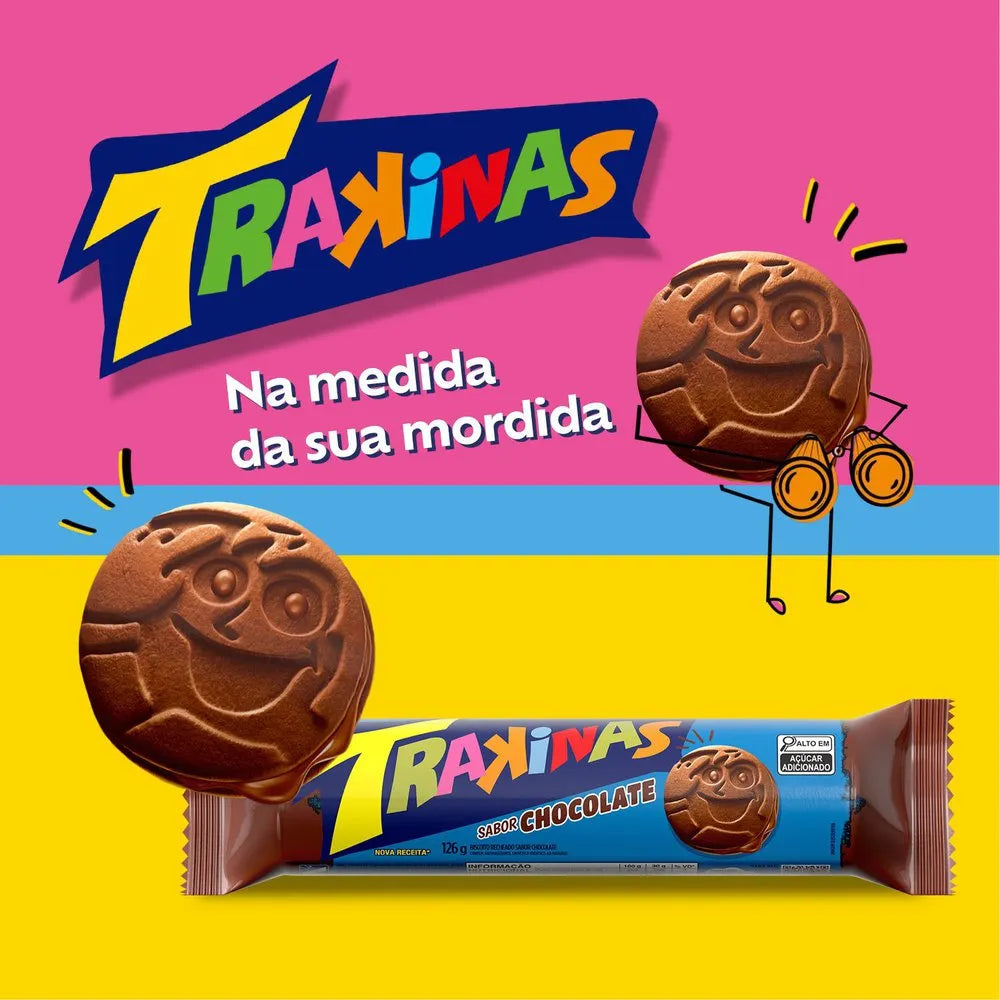 Biscoito Trakinas Chocolate —126g