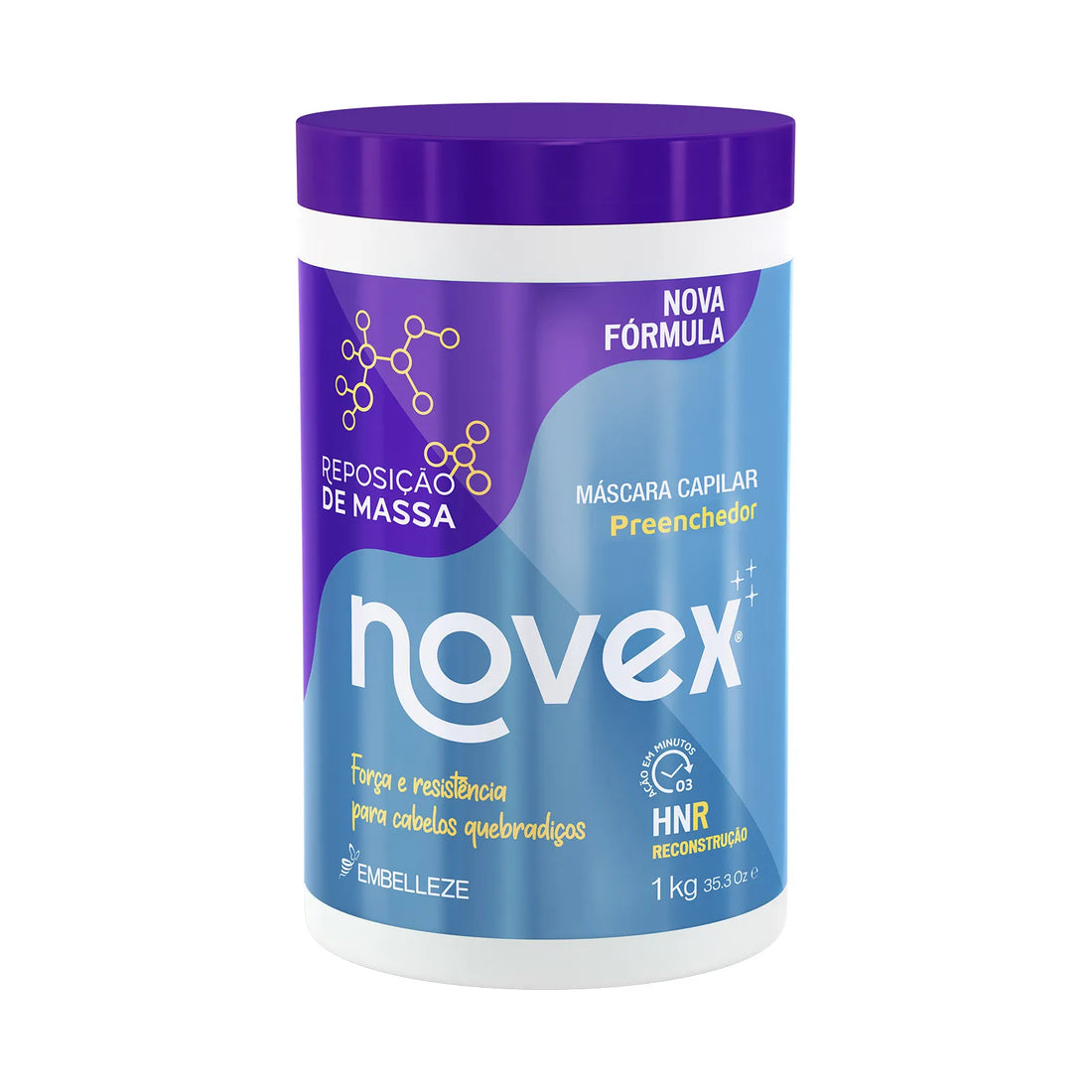 Máscara Capilar Novex Reposição de Massa 1kg – Força e Reconstrução