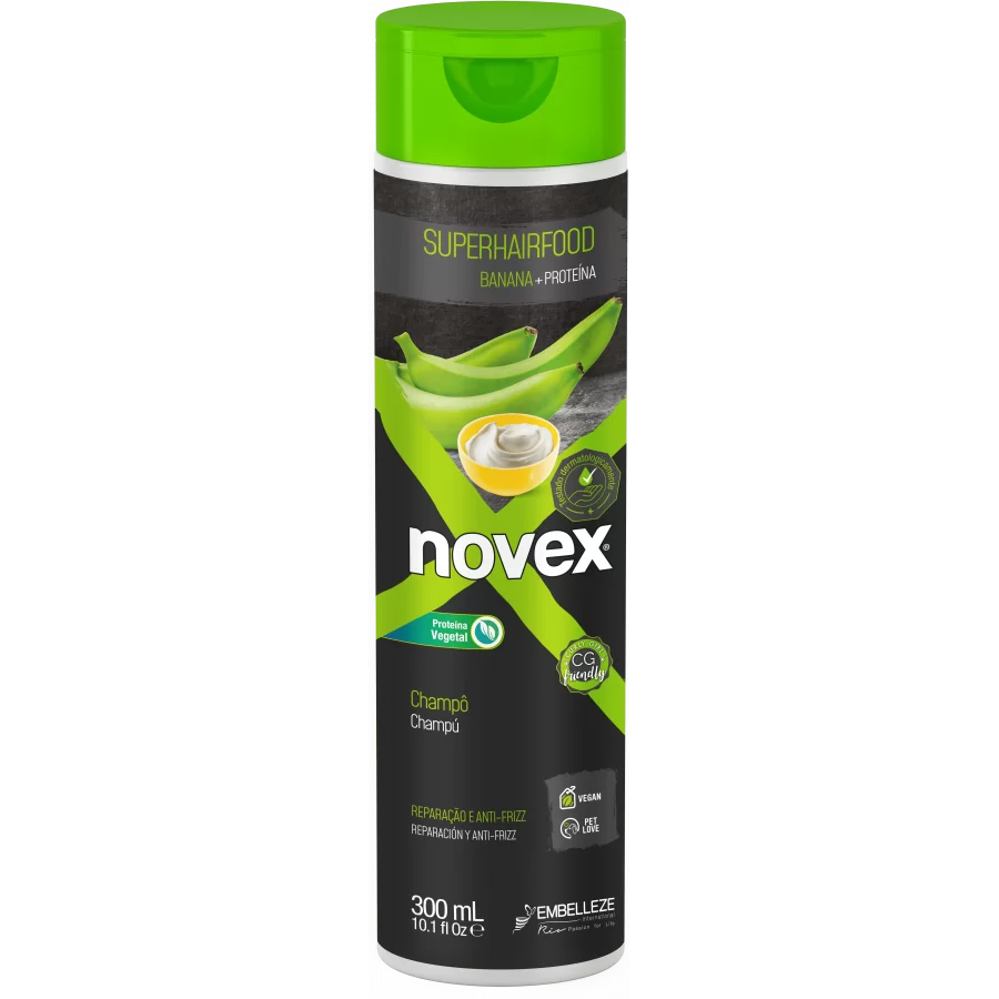Shampoo 300ml SuperHairFood Banana & Proteína Novex