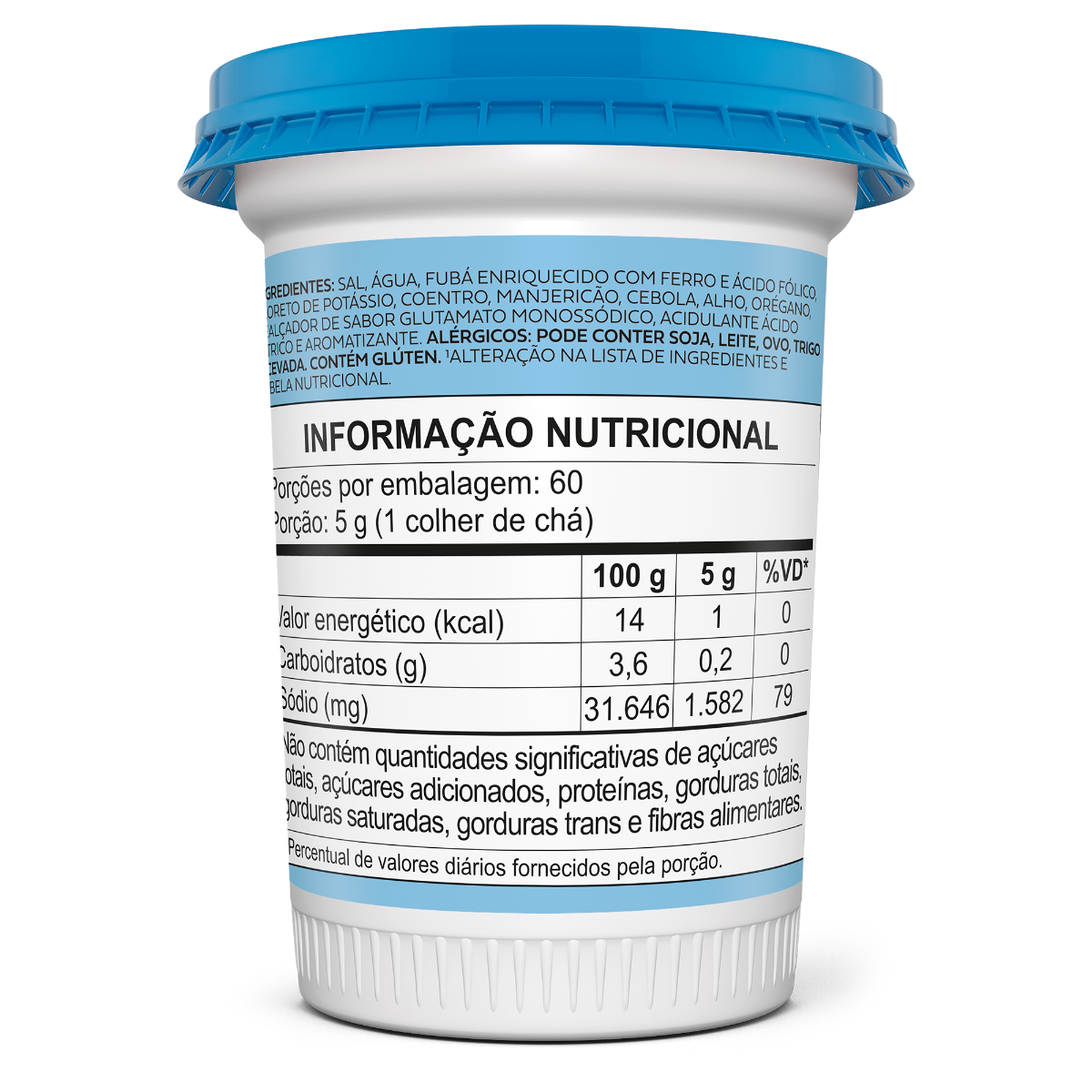 Tempero Completo Sem Pimenta 300 g – Sabor Suave e Versátil