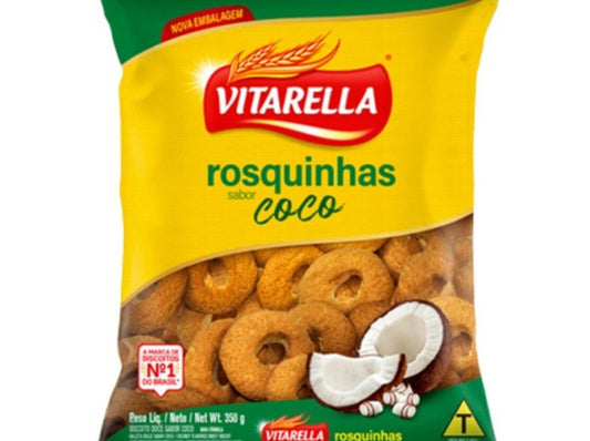 Biscoito Rosquinha de Coco 350g- Vitarella