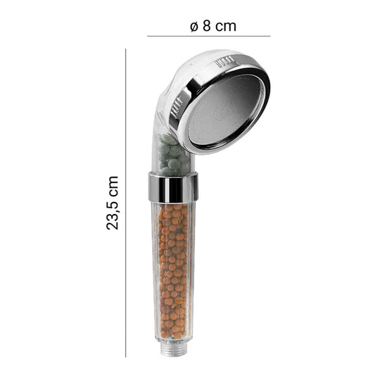 Chuveiro de mão 1 jato transparente anti-cálcario 150g