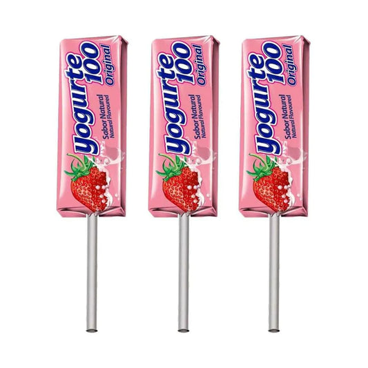 Pirulito Mastigável Iogurte de Morango 11.2g- 3 unidade