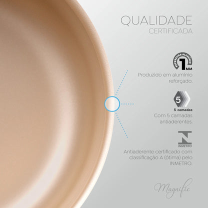 Cuscuzeira Antiaderente Panelux Nº 16 – 2,4 L Cor Cereja