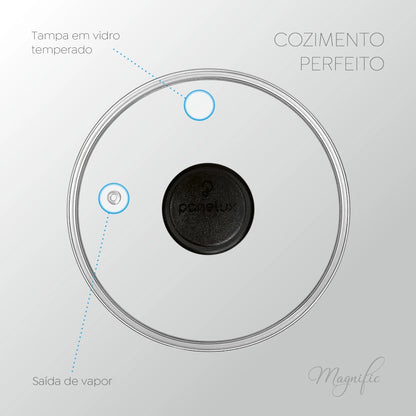 Cuscuzeira Antiaderente Panelux Nº 16 – 2,4 L Cor Cereja