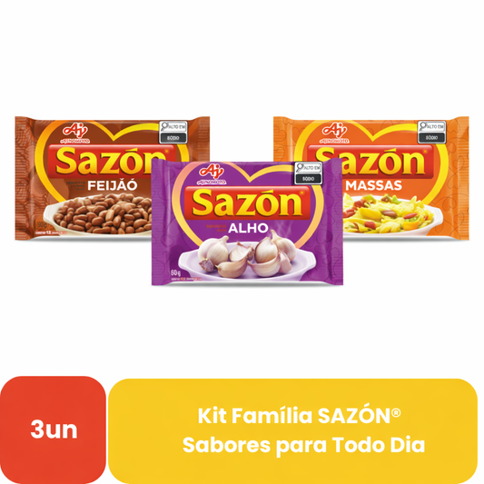 kit Sazón Familia sabores para todo sabor- Feijão- Alho- Massa