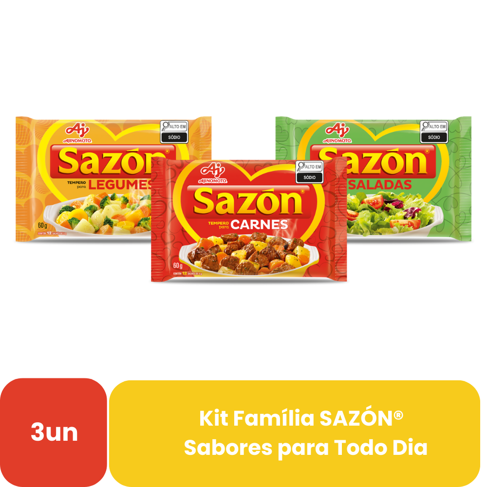 KIT SAZÓN FAMÍLIA– SABORES- Legumes/Salada/Legumes