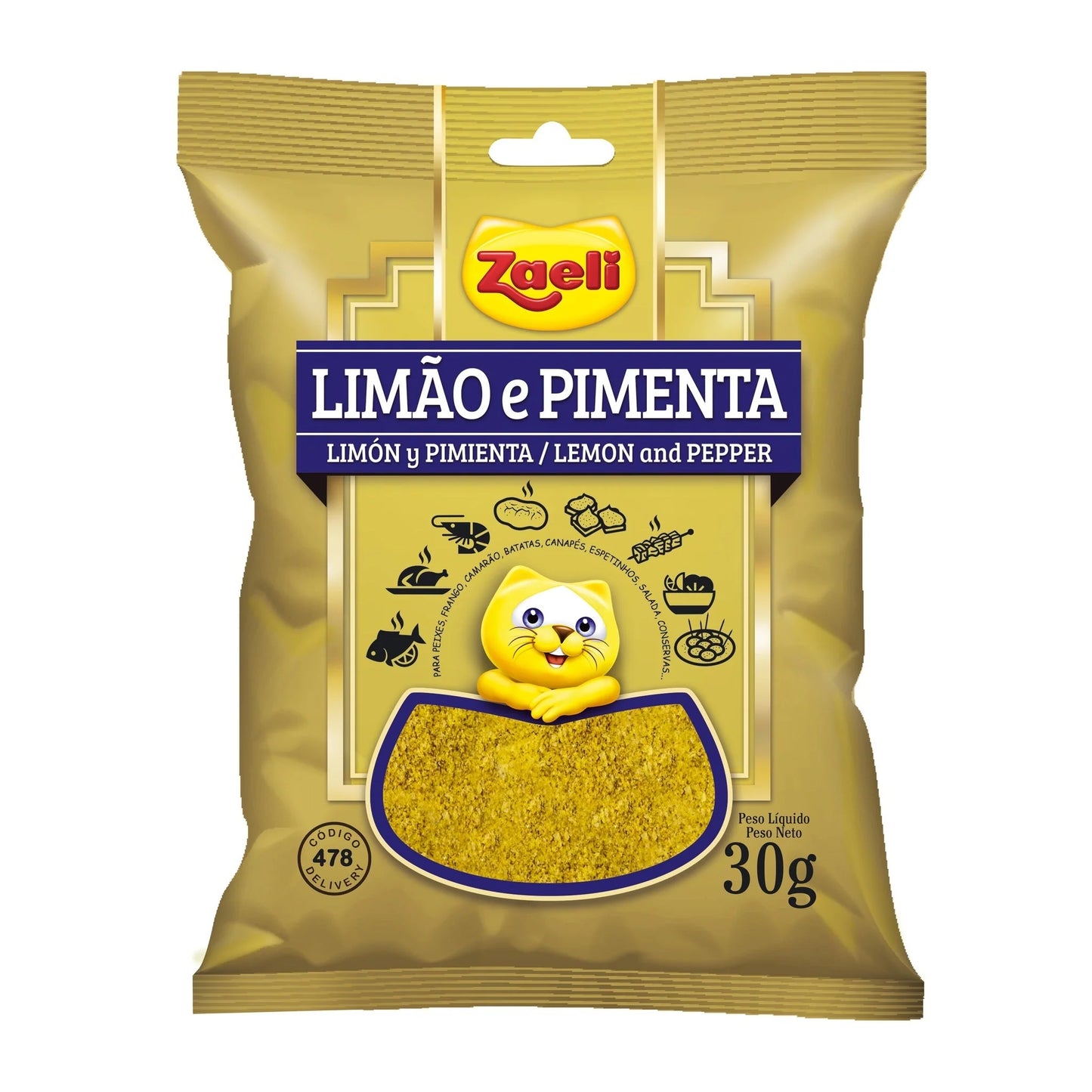 Lemon Pepper Zaeli – Tempero de Limão e Pimenta 30g