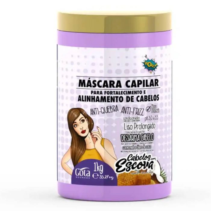 Máscara Fortalecimento Escova Gota Dourada 430 ml