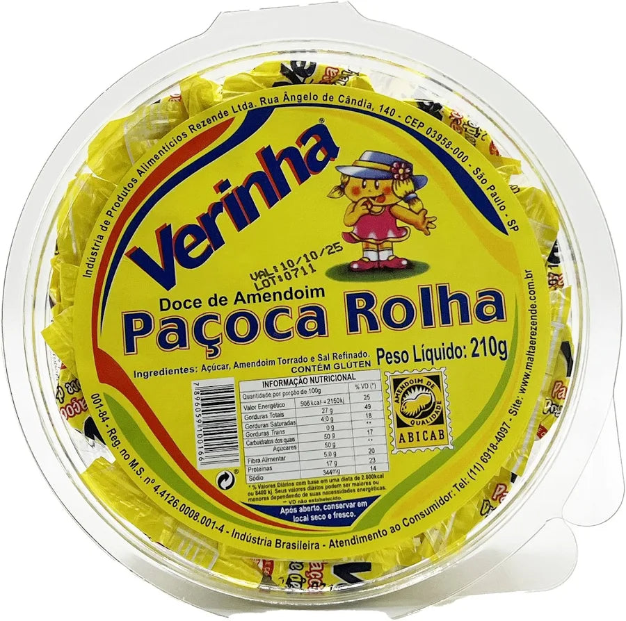Paçoca Verinha Tradicional – 210g