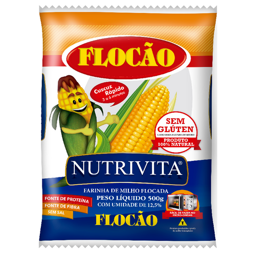 Flocão de Milho Nutrivita – Ideal para Cuscuz | Sem Glúten