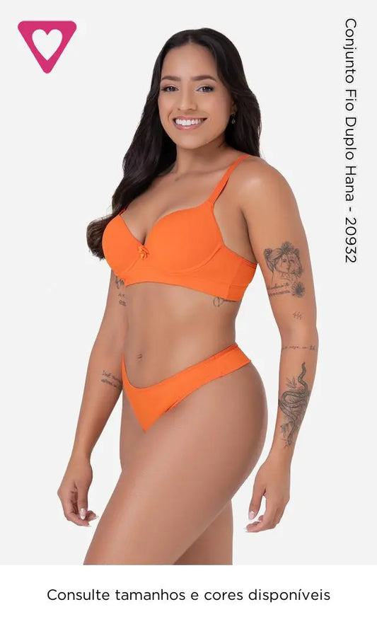 Conjunto Lingerie Fio Duplo Hana-M